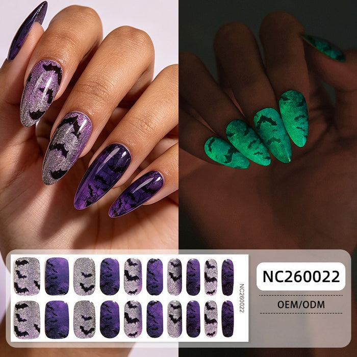 Luminous gel manicure semi-cured nail sticker NC260022