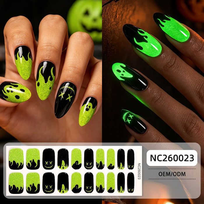 Luminous gel manicure semi-cured nail sticker NC260023