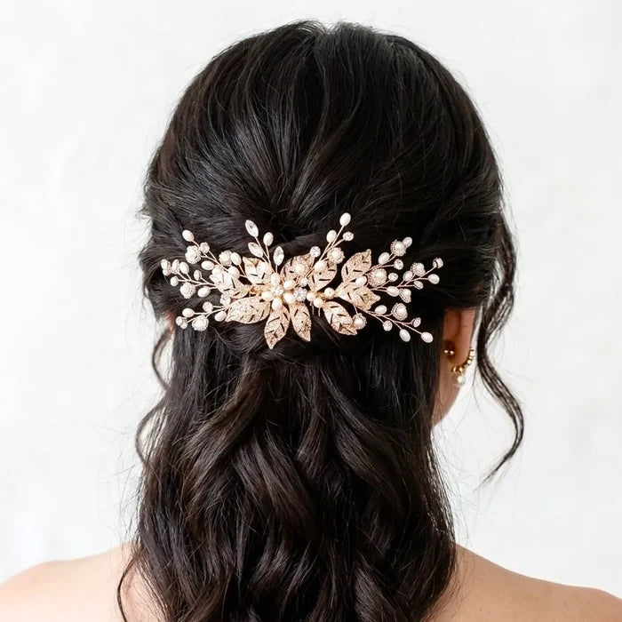 Wedding Hair Accessories - Pearl and Crystal Bridal Hair Comb - More Colors