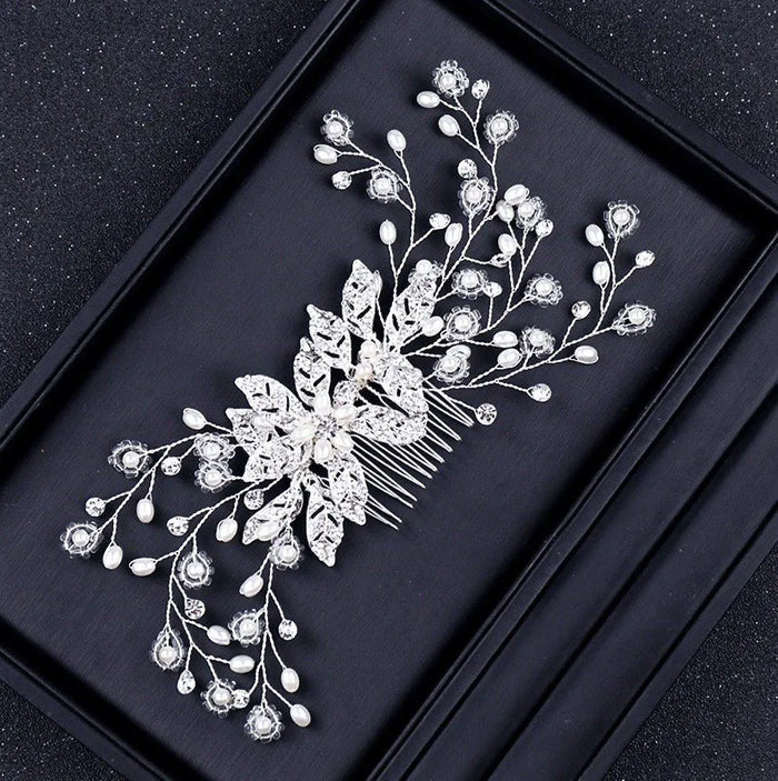 Wedding Hair Accessories - Pearl and Crystal Bridal Hair Comb - More Colors