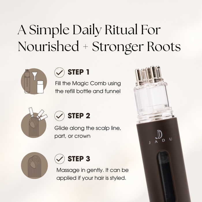 A simple 3-step daily ritual for nourished and stronger roots - scalp treatment for thinning hair