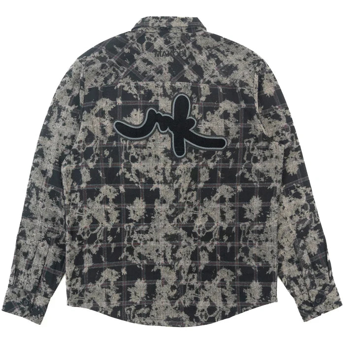 MAKOBI BERTELI ACID PLAID SHIRT - M837 - BLACK