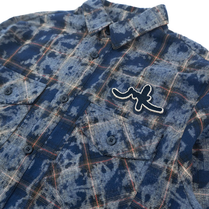 MAKOBI BERTELI ACID PLAID SHIRT - M837 - NAVY