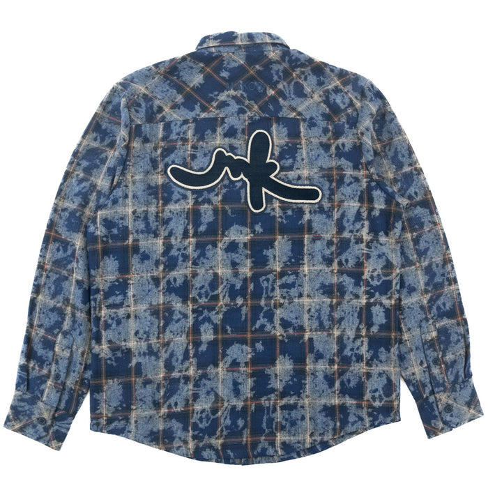 MAKOBI BERTELI ACID PLAID SHIRT - M837 - NAVY