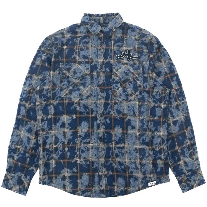 MAKOBI BERTELI ACID PLAID SHIRT - M837 - NAVY