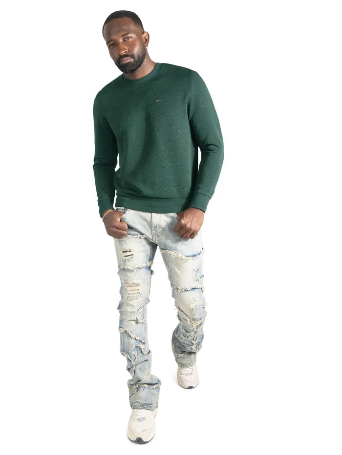 MAKOBI BIANCO CREWNICK SHIRT - M4412 - HUNTER GREEN