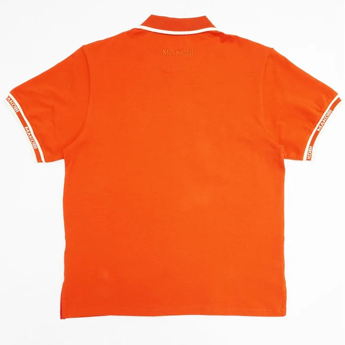 MAKOBI "ESSENTIAL" POLO TEE - M365 - BURNT ORANGE