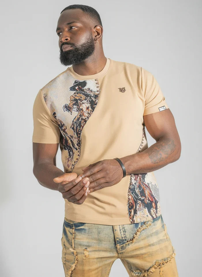 MAKOBI "FERDONI" T-SHIRT - M374 - KHAKI