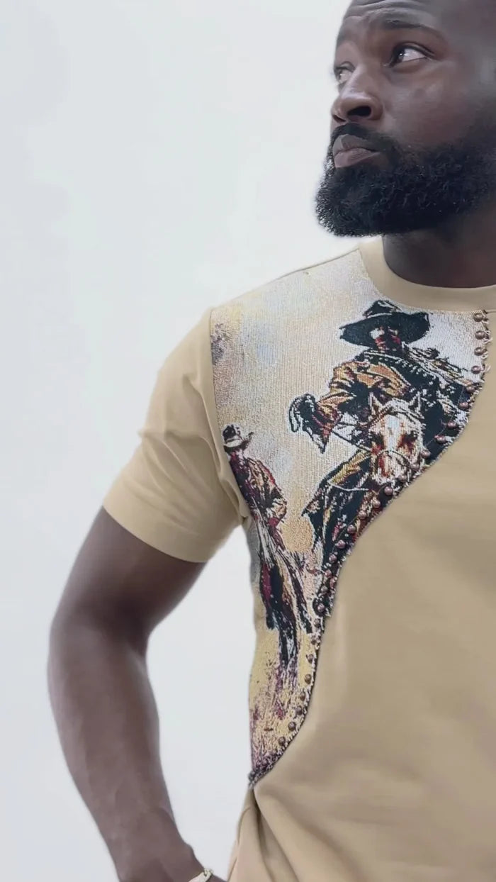 MAKOBI "FERDONI" T-SHIRT - M374 - KHAKI