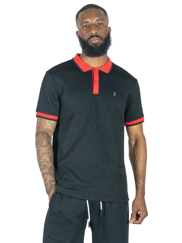 MAKOBI RICCI CORE POLO TEE - M384 - BLACK