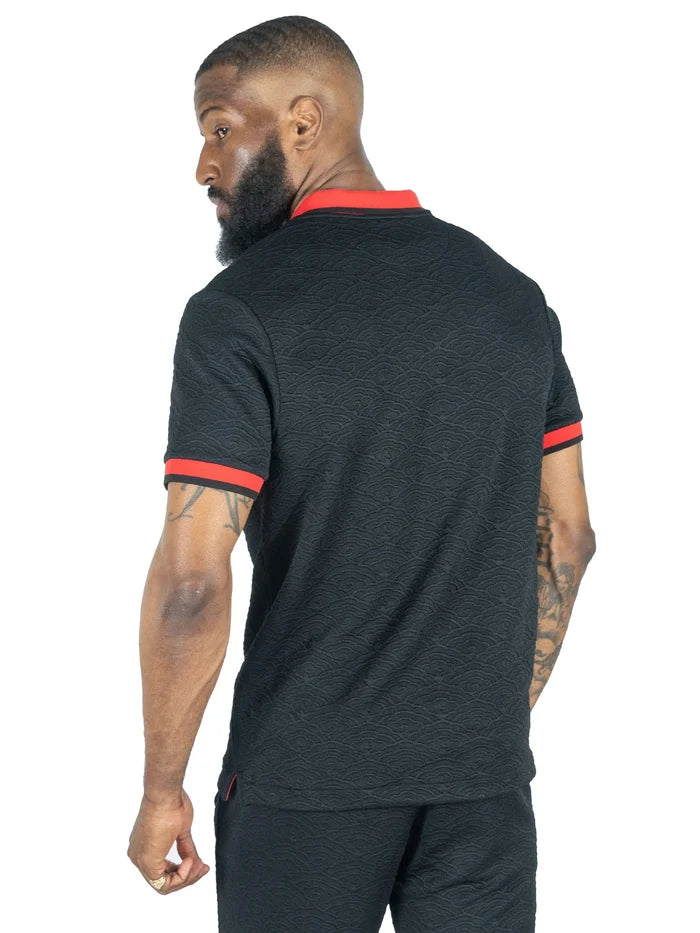 MAKOBI RICCI CORE POLO TEE - M384 - BLACK