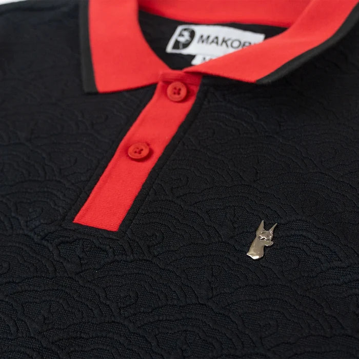 MAKOBI RICCI CORE POLO TEE - M384 - BLACK