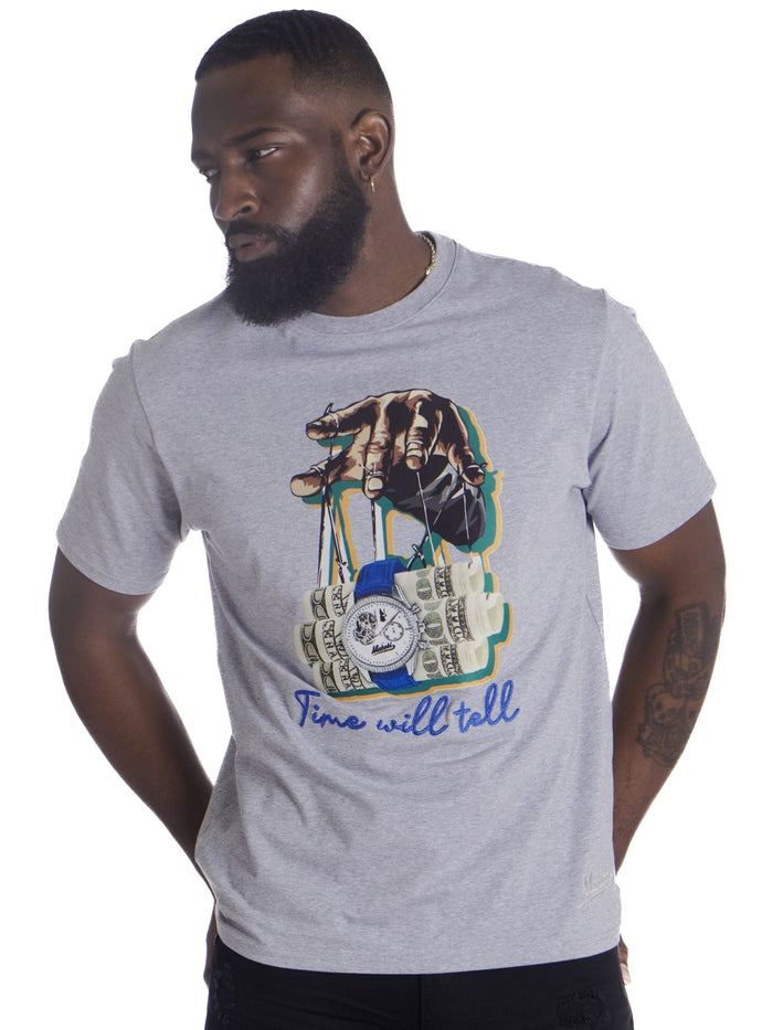 MAKOBI "TIME WILL TELL" T-SHIRT -M329 - GREY