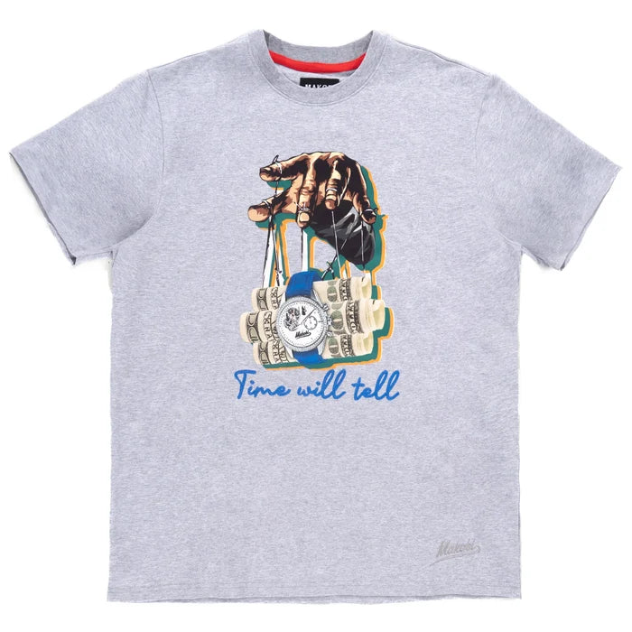 MAKOBI "TIME WILL TELL" T-SHIRT -M329 - GREY
