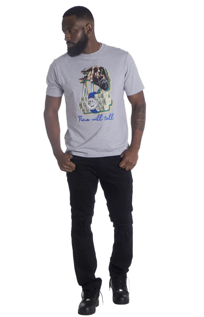 MAKOBI "TIME WILL TELL" T-SHIRT -M329 - GREY
