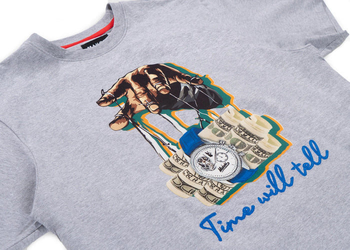 MAKOBI "TIME WILL TELL" T-SHIRT -M329 - GREY