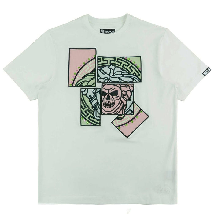 MAKOBOI BIANCO MEDUSA TEE - M193 - WHITE/PINK