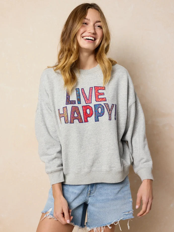 Marlowe Applique Sweatshirt - Live Happy-view 4