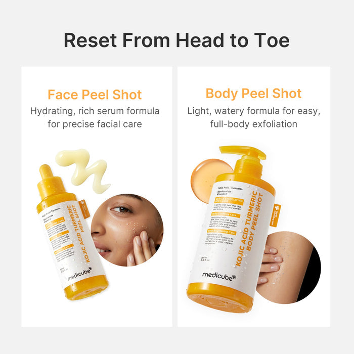 MEDICUBE Kojic Acid & Turmeric Peel Shot Duo - DOKAN