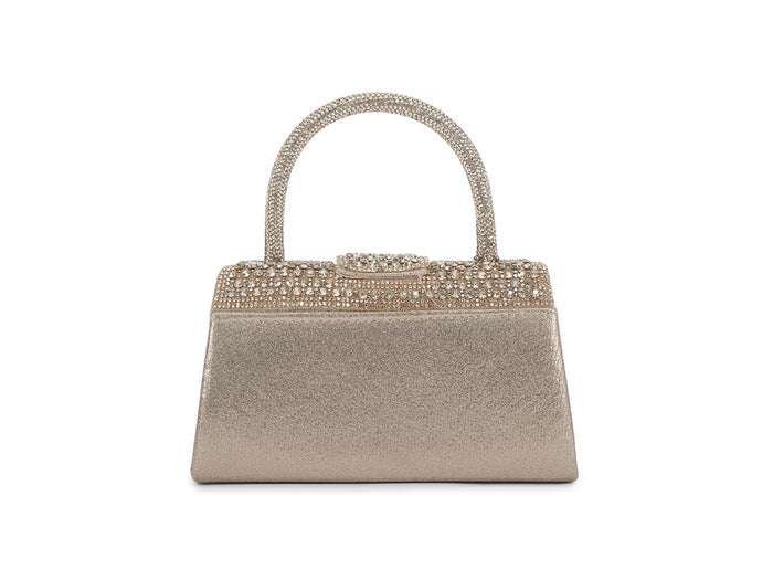Mini Gold Diamante Tote Handbag