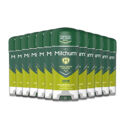Mitchum Anti-Perspirant & Deodorant Clear Gel, Mountain Air 3.4 oz- 24 Pack