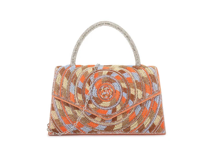 Multi Colour Beaded Mini Clutch Handbag