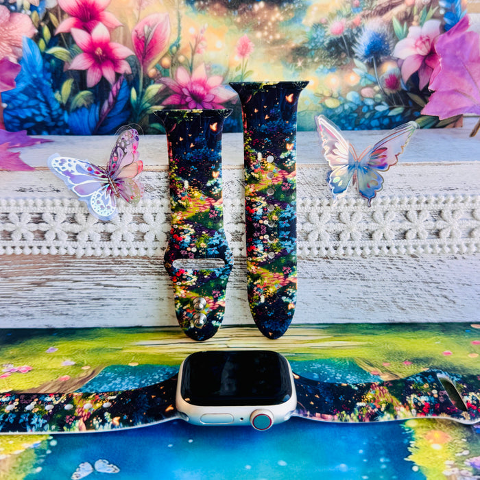 Mystic Garden Print Silicone Band For Apple Watch â Mystic Garden â Silicone Band for Apple Watch â¨ Step into the shimmer.