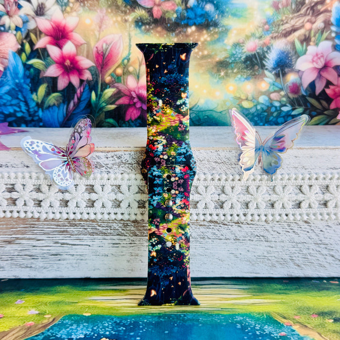 Mystic Garden Print Silicone Band For Apple Watch â Mystic Garden â Silicone Band for Apple Watch â¨ Step into the shimmer.