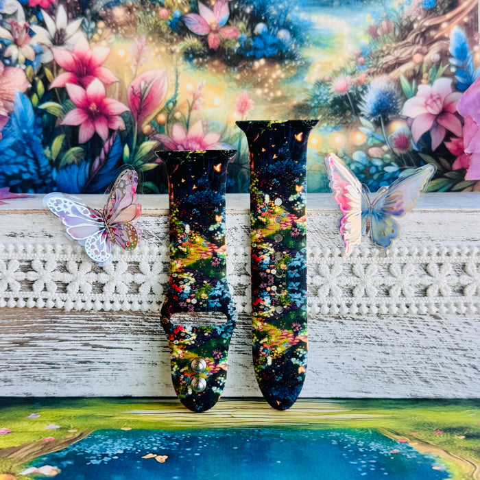 Mystic Garden Print Silicone Band For Apple Watch â Mystic Garden â Silicone Band for Apple Watch â¨ Step into the shimmer.