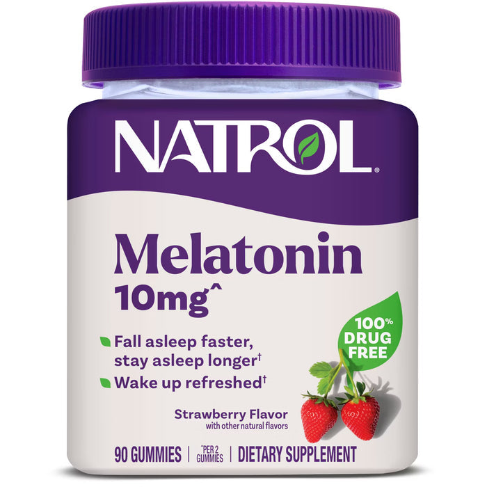 Natrol Melatonin 10mg Sleep Aid Gummies - Strawberry - 90ct Tub