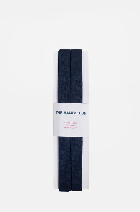 Navy Blue Cotton Ribbon 15mm 10m.