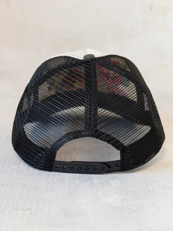 Cross-Stitch Trucker Hat - Flower-view 3