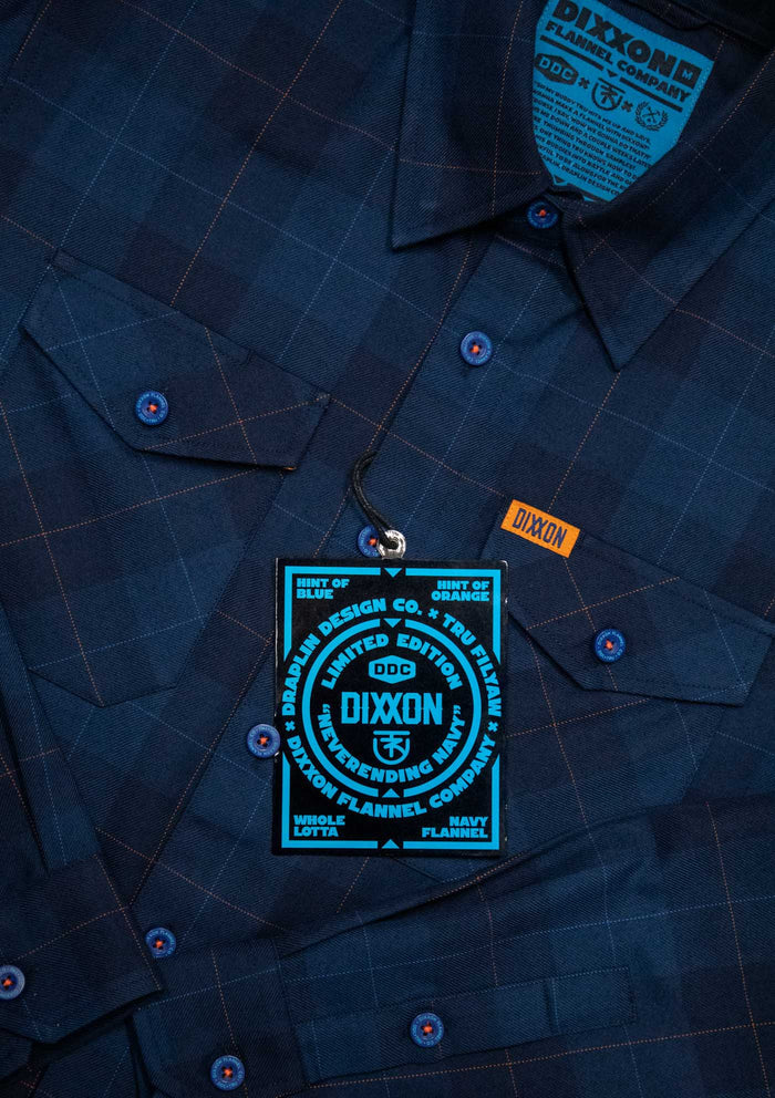 Neverending Navy Youth Flannel