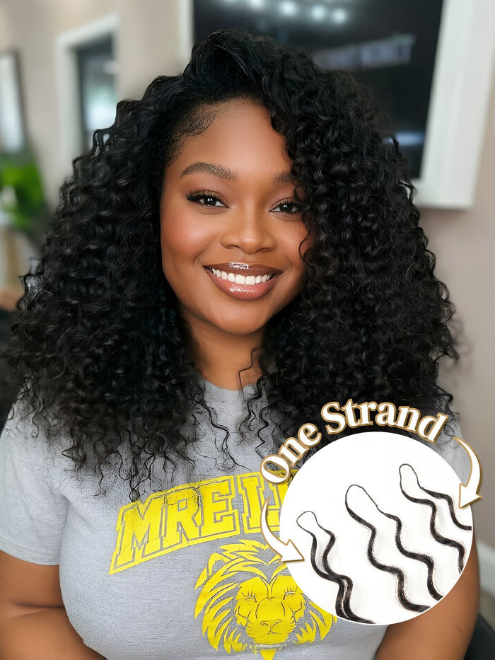 Newmiss 14" Deep Wave Crochet Human Hair - Machine Made Curly Braiding Hair for Black Women - newmiss hair