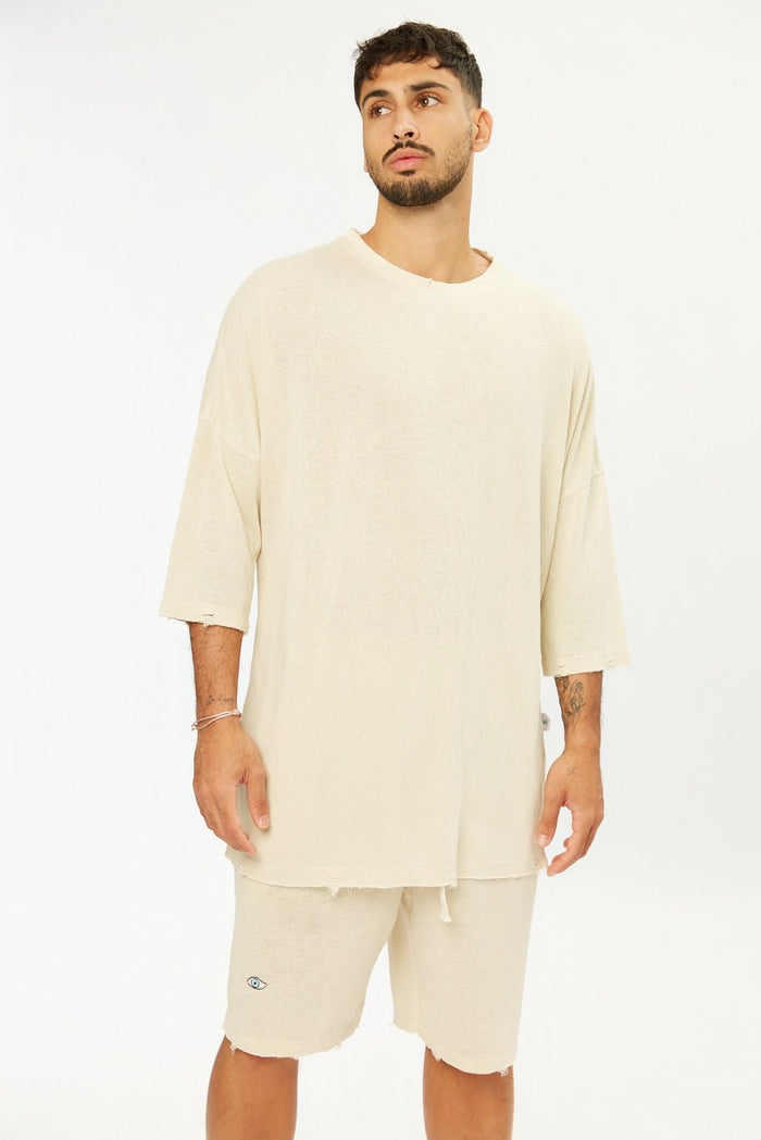 Nicki Soft 3/4 Sleeve Shirt – Light Stone