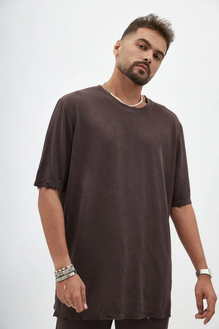 TFU TFU Soft Essential Tee – Brown TFU-TFU shop