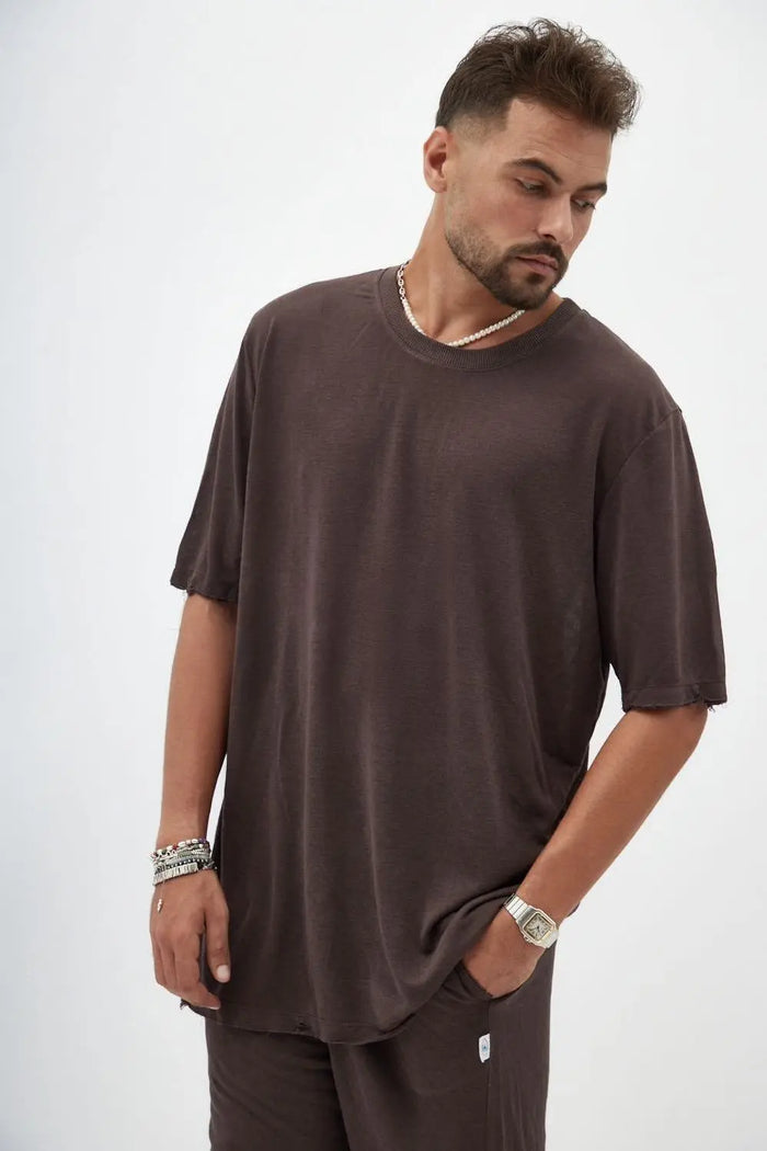 TFU TFU Soft Essential Tee – Brown TFU-TFU shop