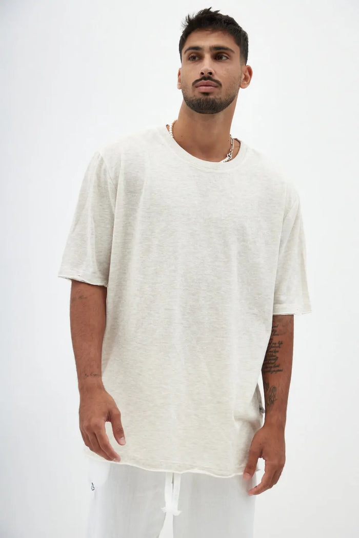 TFU TFU Soft Essential Tee – Melange stone TFU-TFU shop