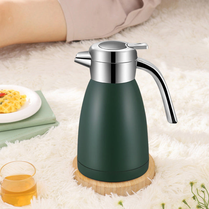 NNEAGS 2X 1.2L Stainless Steel Kettle Insulated Vacuum Flask Water Coffee Jug Thermal Green-2