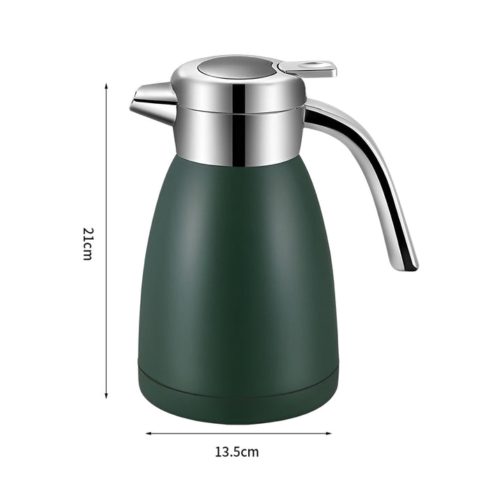 NNEAGS 2X 1.2L Stainless Steel Kettle Insulated Vacuum Flask Water Coffee Jug Thermal Green-3