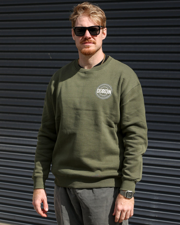 Nuevo Corpo Crewneck - Grey / OD Green