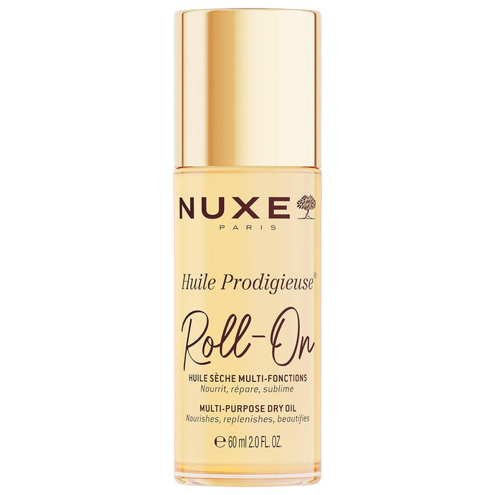 Nuxe Huile Prodigieuse Multi-Purpose Dry Oil Roll On - Radiant Glow and Lightweight Hydration for Face, Body & Hair