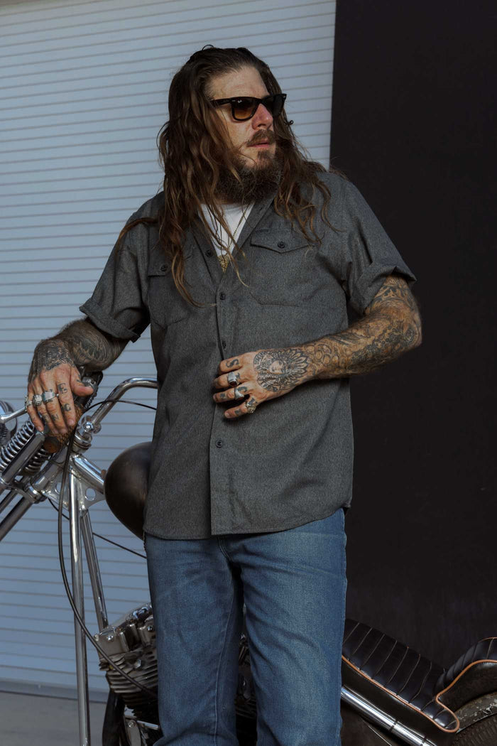 Obsidian Shortie Short Sleeve Flannel