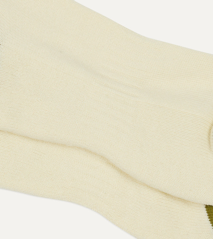 Olive, Yellow and Orange Striped Sport Socks
