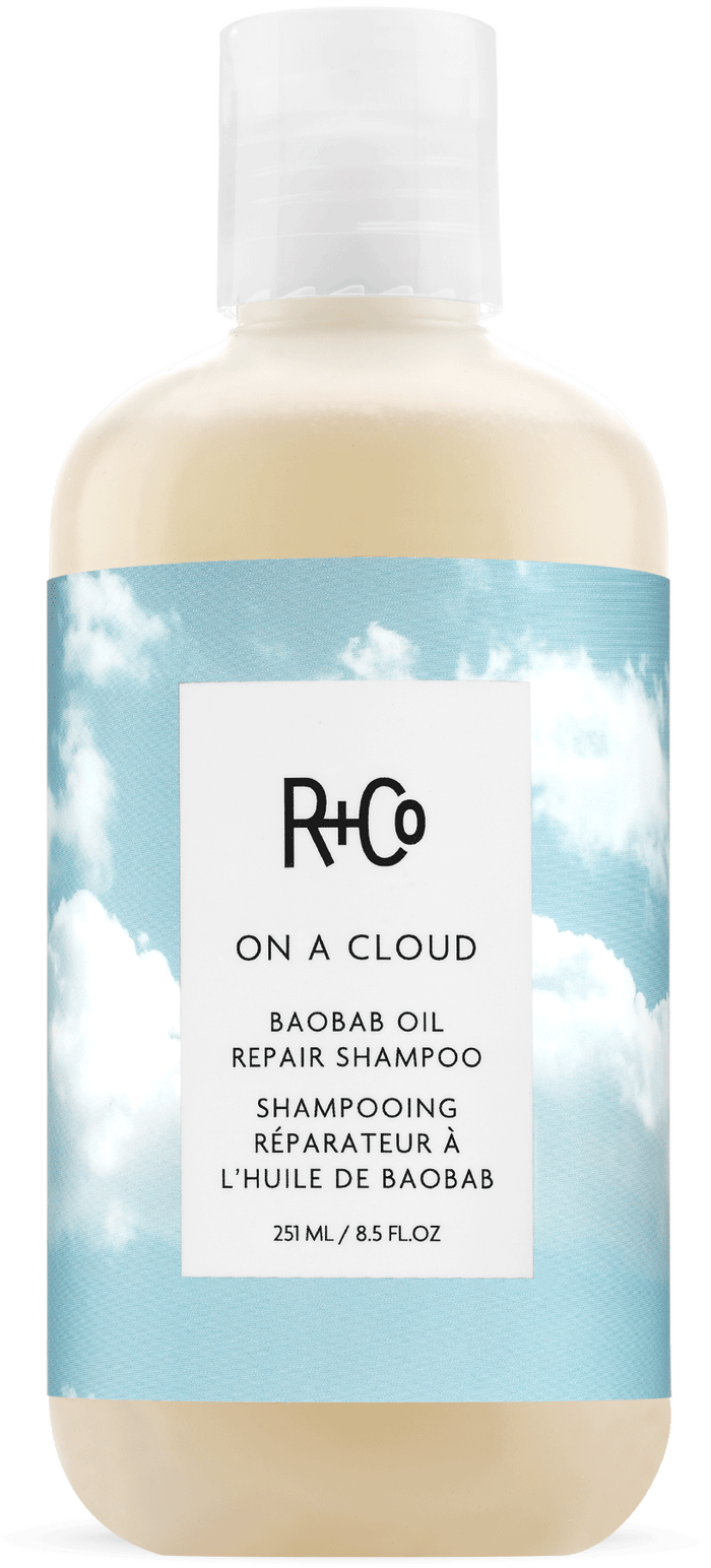 R+Co On a Cloud Baobab Oil Repair Shampoo bottle