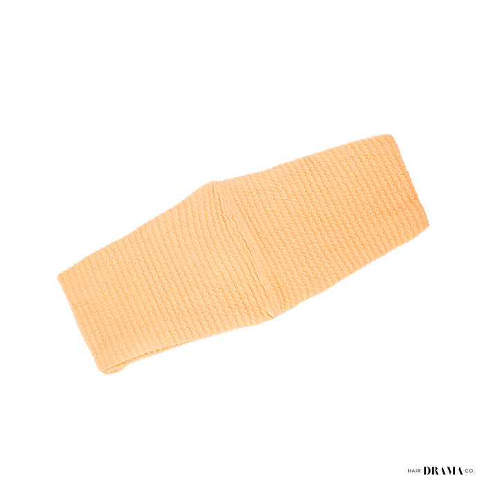 Orange Ribbed Hair Band with Starfish Metal Broach