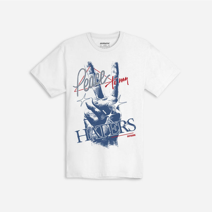 OUTRANK - "PEACE TO MY HATERS" T-SHIRT - OR3968T - WHITE