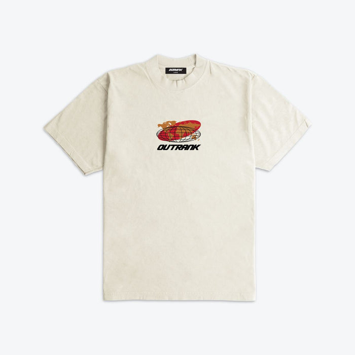 OUTRANK "ATHLETIC DEP." ULTRA HEAVYWEIGHT T-SHIRT - OR3880PR - CREAM