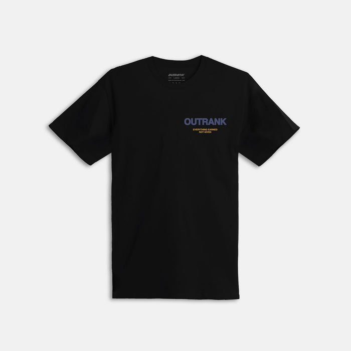 OUTRANK "EVERY THING EARNED" T-SHIRT - OR3856OR - BLACK