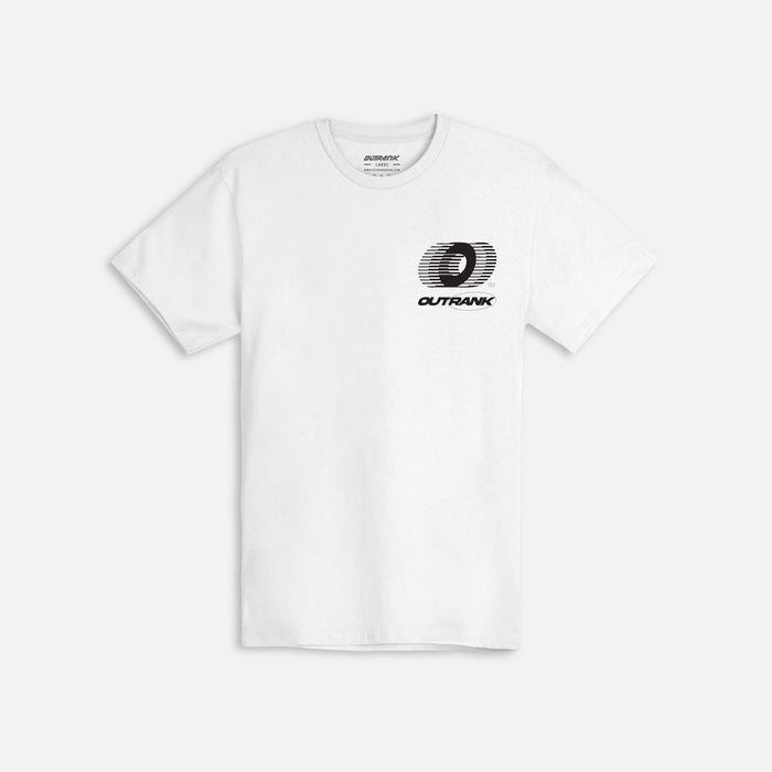 OUTRANK "FOOT ON THE GAS" T-SHIRT - OR3877T - WHITE